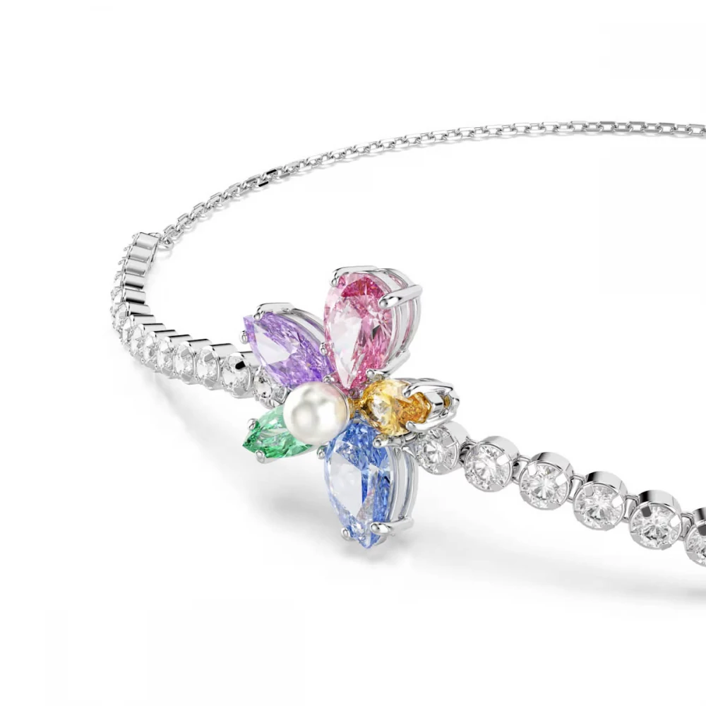 SWAROVSKI Βραχιόλι Ariana Grande, Μίξη κοπών, Πολύχρωμο, Λουλούδι, Επιμετάλλωση ροδίου 5749187