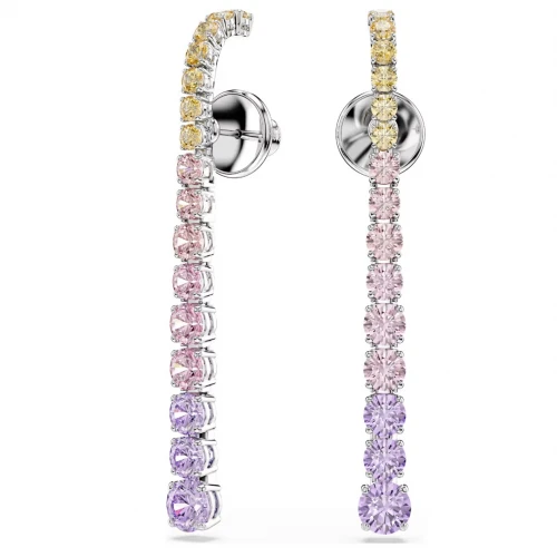 SWAROVSKI Σκουλαρίκια-σταγόνα Matrix Στρογγυλή Κοπή, Πολύχρωμα, Επιμετάλλωση ροδίου 5751195