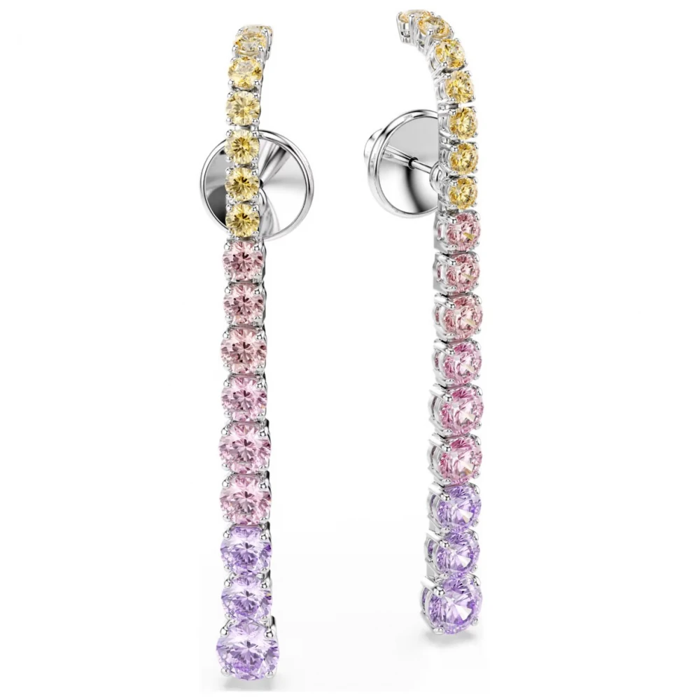 SWAROVSKI Σκουλαρίκια-σταγόνα Matrix Στρογγυλή Κοπή, Πολύχρωμα, Επιμετάλλωση ροδίου 5751195