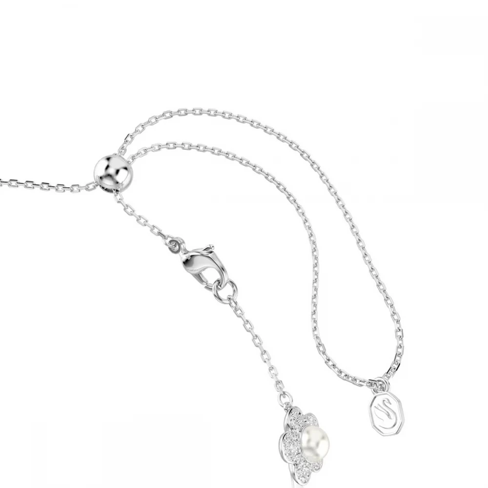 SWAROVSKI Τσόκερ Angelic Ariana Grande, Στρογγυλή κοπή, Λευκό, Λουλούδι, Επιροδιωμένο 5751250