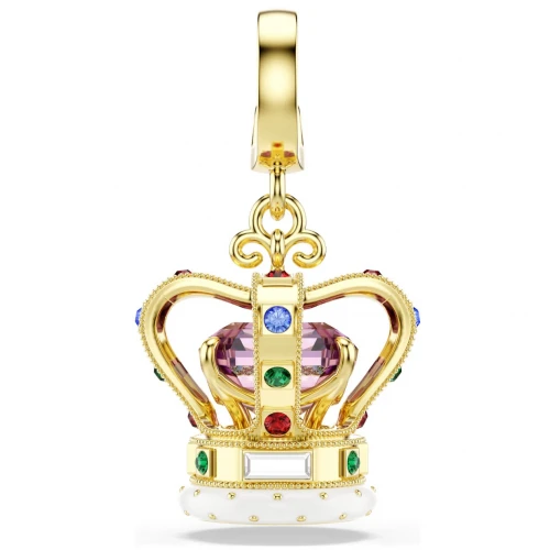 SWAROVSKI Γούρι Κορώνα Minions, Πολύχρωμο, Μίξη κοπών Επιμετάλλωση σε Χρυσό Τόνο 5753019
