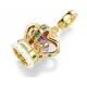 SWAROVSKI Γούρι Κορώνα Minions, Πολύχρωμο, Μίξη κοπών Επιμετάλλωση σε Χρυσό Τόνο 5753019