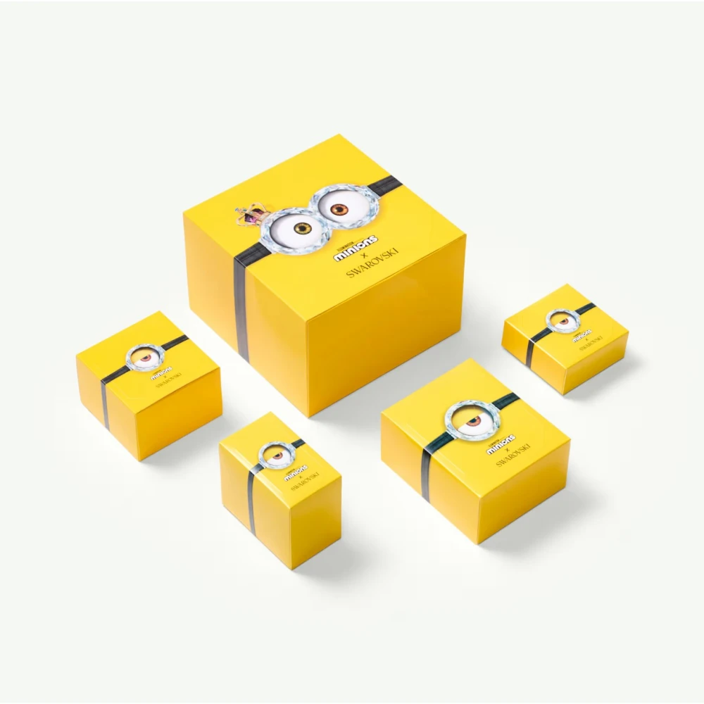 SWAROVSKI Γούρι Κορώνα Minions, Πολύχρωμο, Μίξη κοπών Επιμετάλλωση σε Χρυσό Τόνο 5753019