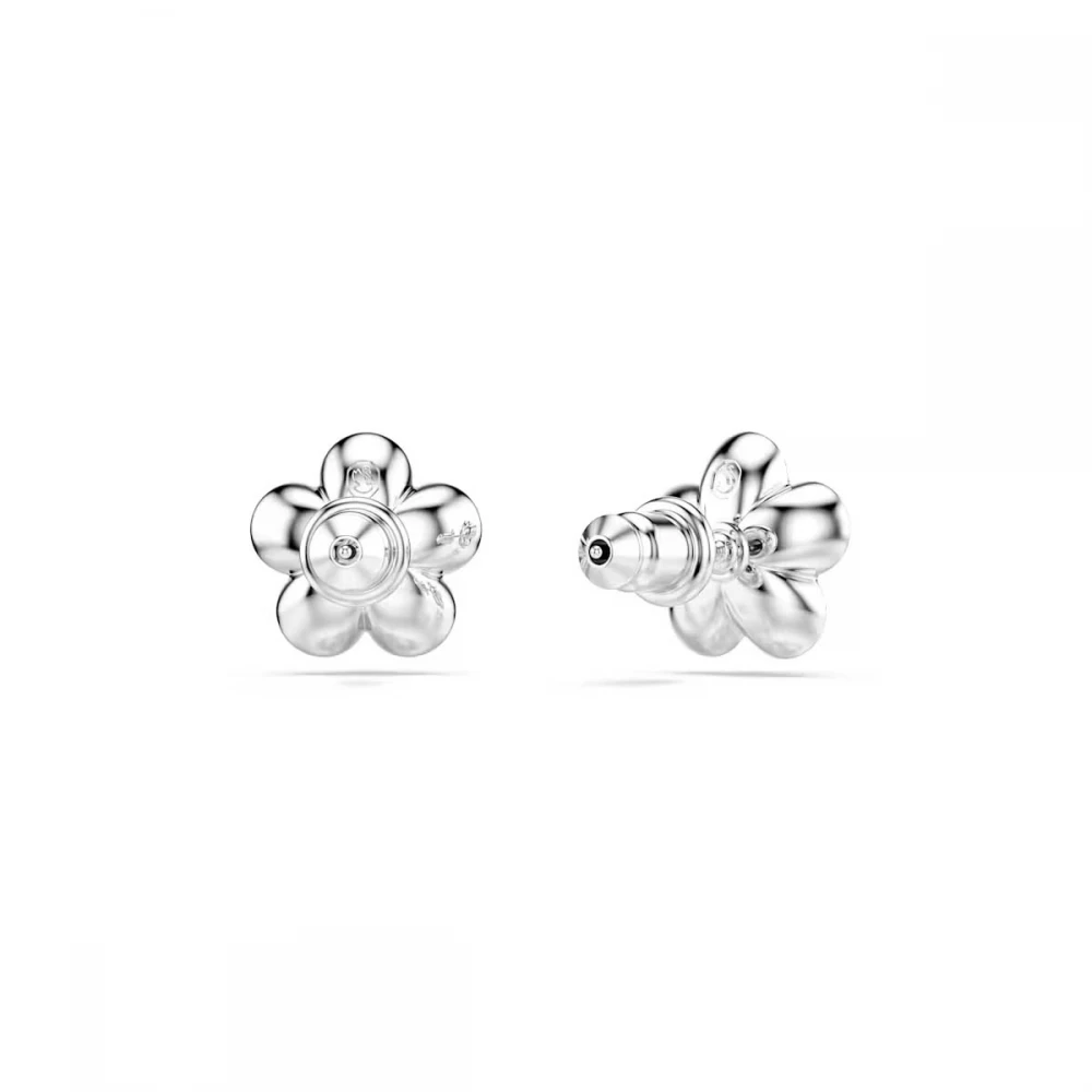 SWAROVSKI Σκουλαρίκια Ariana Grande Στρογγυλή Κοπή, Λευκά, Λουλούδι, Επιμετάλλωση ροδίου 5756098
