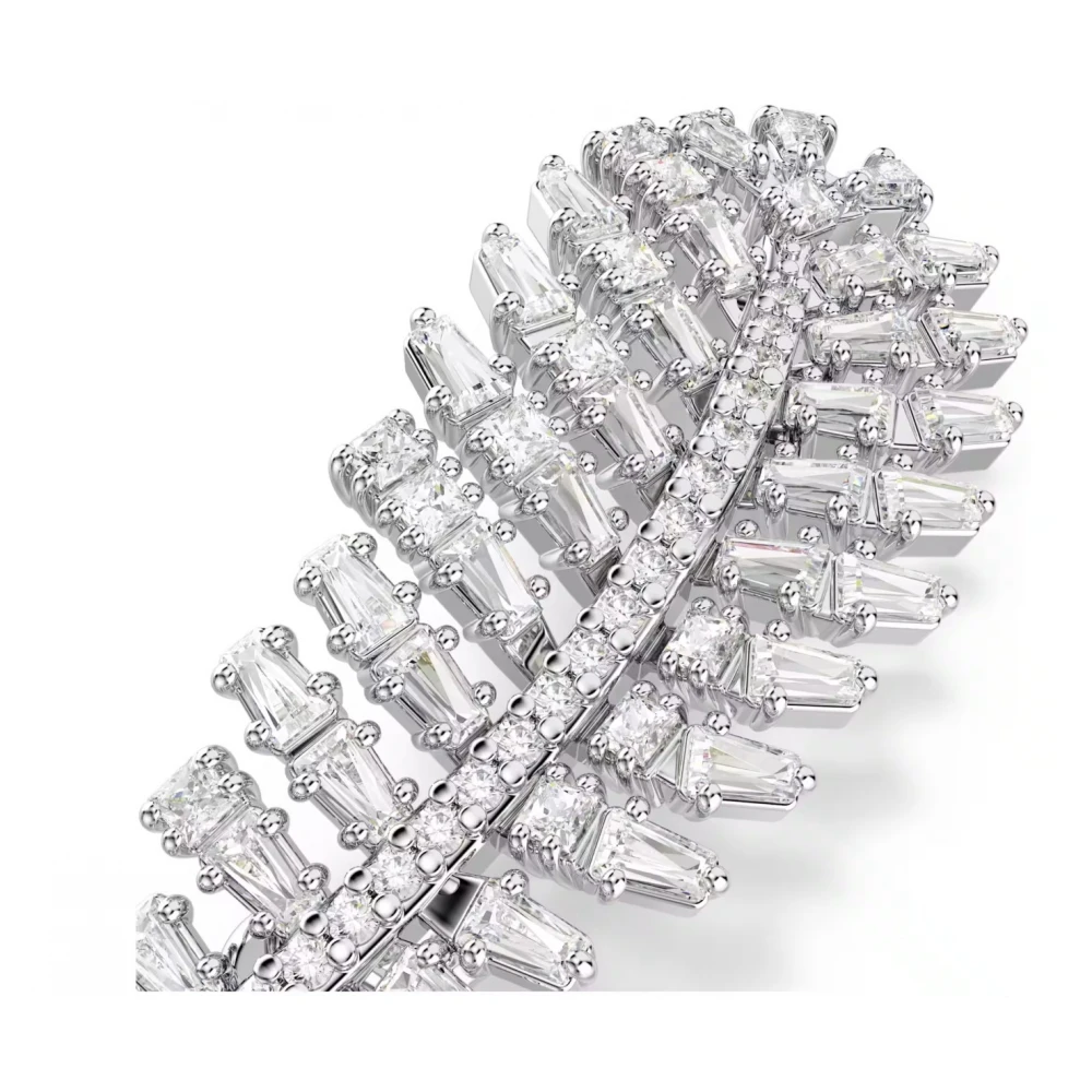 SWAROVSKI Καρφίτσα Vienna, Μείξη κοπών, Φτερό, Λευκή, Επιμετάλλωση ροδίου 5760564