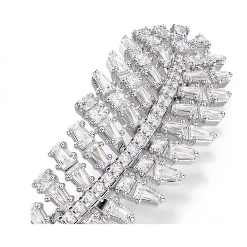 SWAROVSKI Καρφίτσα Vienna, Μείξη κοπών, Φτερό, Λευκή, Επιμετάλλωση ροδίου 5760564