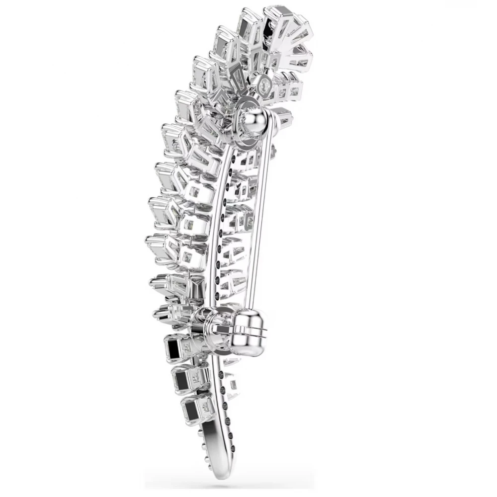 SWAROVSKI Καρφίτσα Vienna, Μείξη κοπών, Φτερό, Λευκή, Επιμετάλλωση ροδίου 5760564