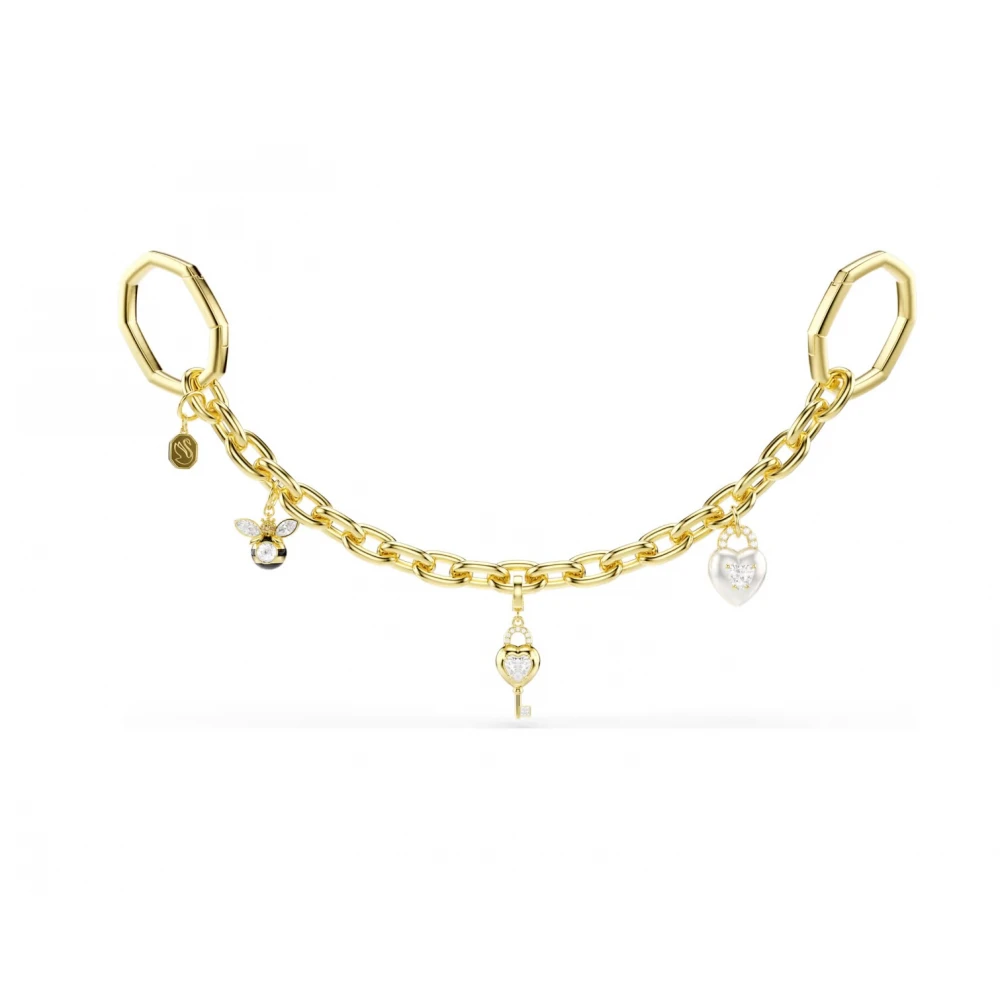 SWAROVSKI Γούρι τσάντας Λευκό, Φινίρισμα σε Χρυσό τόνο 5763021