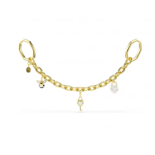 SWAROVSKI Γούρι τσάντας Λευκό, Φινίρισμα σε Χρυσό τόνο 5763021