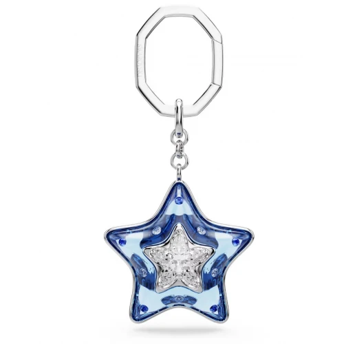 SWAROVSKI Γούρι τσάντας Μίξη Κοπών, Αστέρι Μπλέ, Επιμετάλλωση Ροδίου 5763030