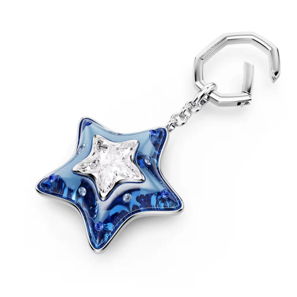 SWAROVSKI Γούρι τσάντας Μίξη Κοπών, Αστέρι Μπλέ, Επιμετάλλωση Ροδίου 5763030