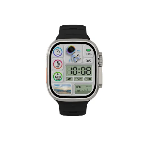 DAS.4 SU08 smartwatch ιβουάρ κάσα και μαύρο λουράκι σιλικόνης 65021