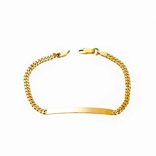 14Κ Χρυσό Βραχιόλι Ταυτότητα 7.87t5044