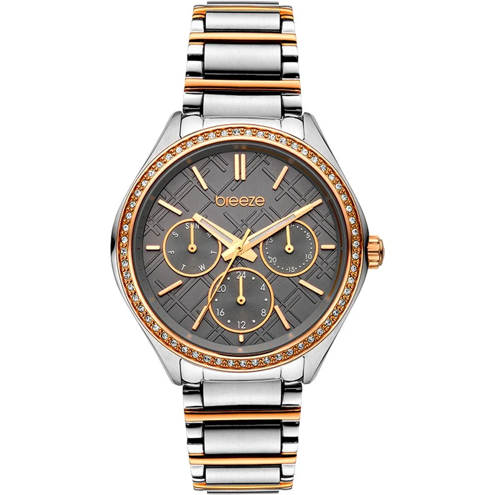 BREEZE Intensifire Crystals Two Tone Stainless Steel Bracelet 712041.7