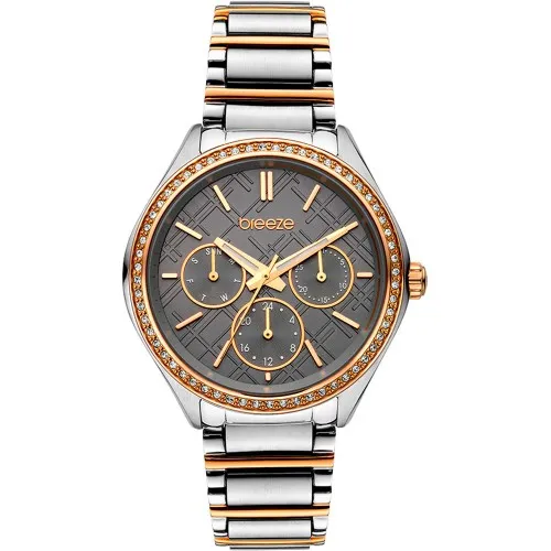 BREEZE Intensifire Crystals Two Tone Stainless Steel Bracelet 712041.7