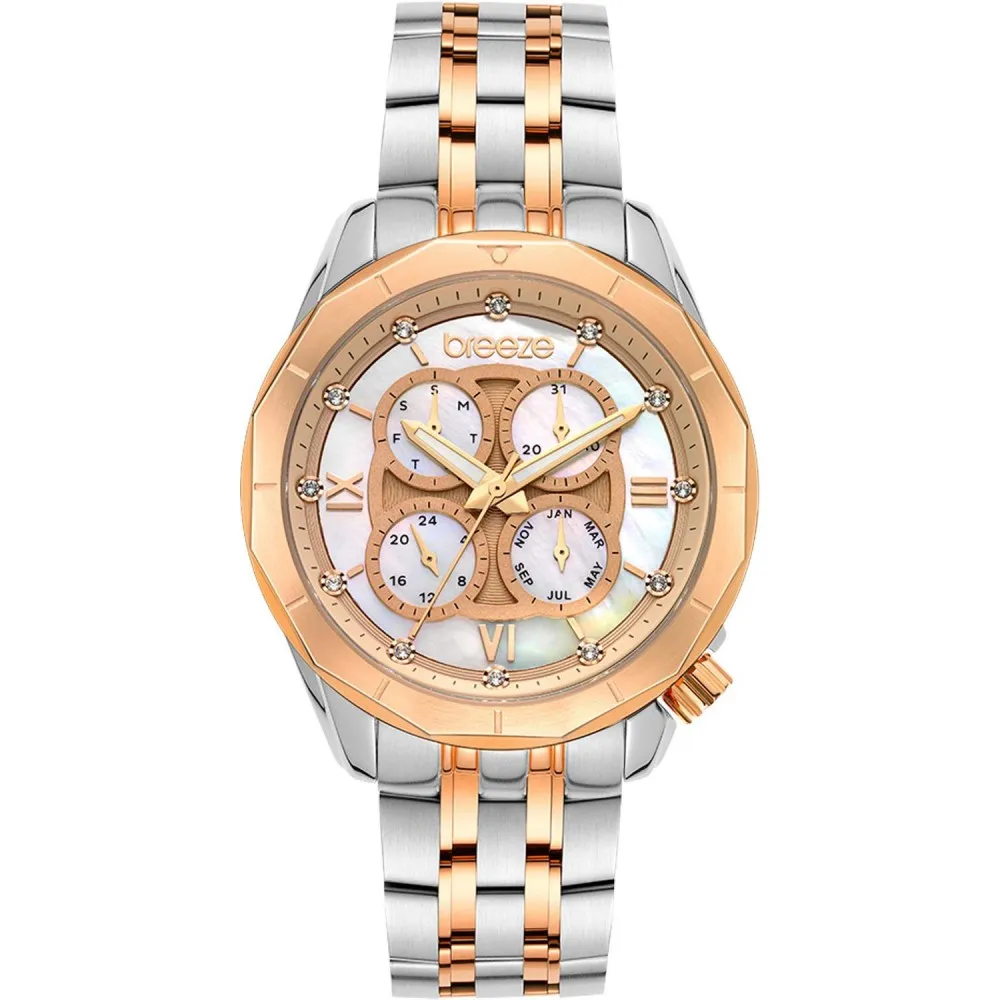 BREEZE Symmetria Swarovski Two Tone Stainless Steel Bracelet 712261.4