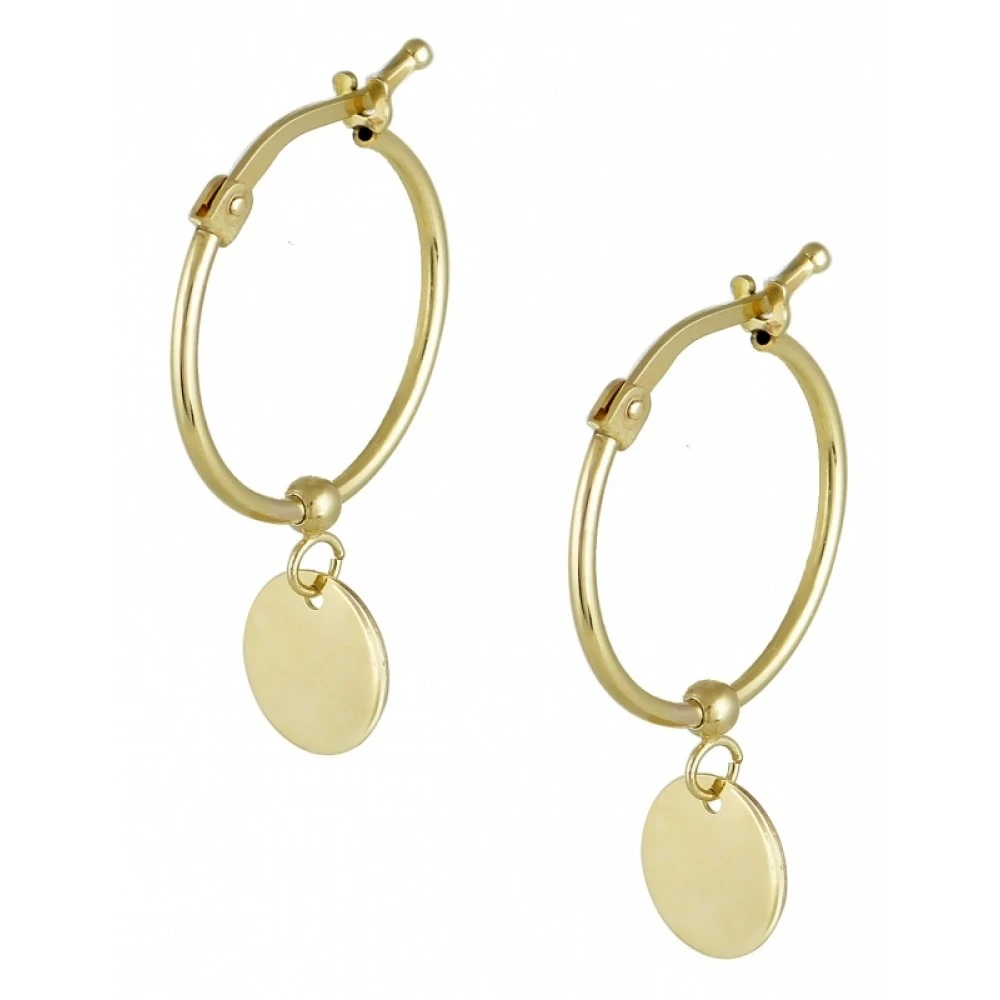 14Κ Χρυσά Σκουλαρίκια Κρίκοι KP2013