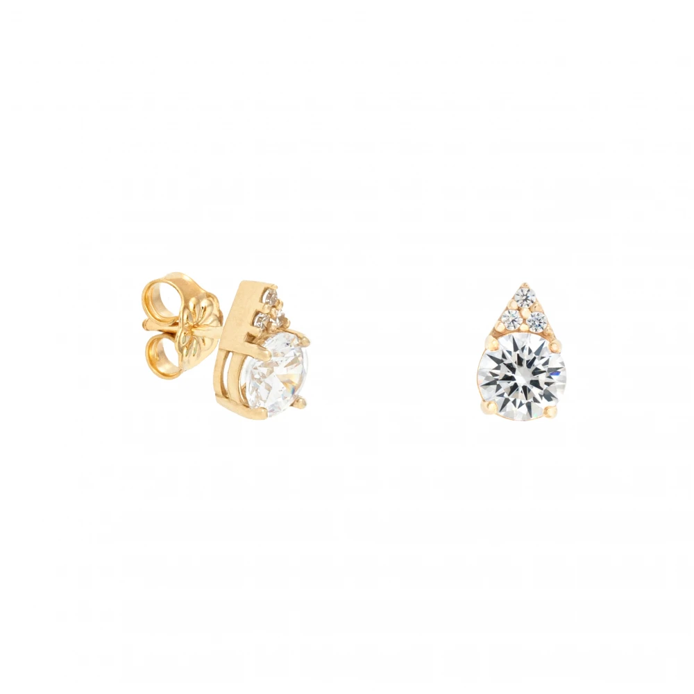 14Κ Χρυσά Σκουλαρίκια με Ζιργκόν 9352K1