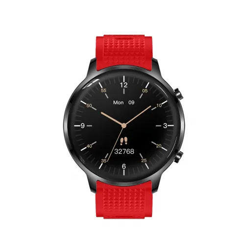 DAS.4 SG20 smartwatch μαύρη κάσα και κόκκινο λουράκι σιλικόνης 95023