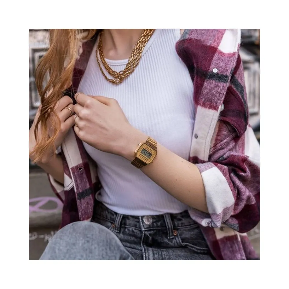 CASIO Vintage Επιχρυσωμένο Μπρασελέ Από Ανοξείδωτο Ατσάλι A-168WG-9EF