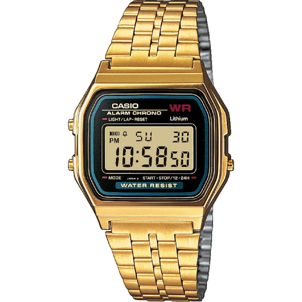 CASIO Vintage Iconic Χρονογράφος με Χρυσό Μπρασελέ από Ανοξείδωτο Ατσάλι A159WGEA-1EF CASIO Vintage Iconic Χρονογράφος με Χρυσό Μπρασελέ από Ανοξείδωτο Ατσάλι A159WGEA-1EF