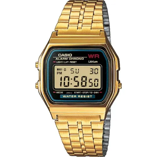 CASIO Vintage Iconic Χρονογράφος με Χρυσό Μπρασελέ από Ανοξείδωτο Ατσάλι A159WGEA-1EF