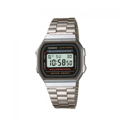 Casio Classic Χρονογράφος με Μπρασελέ Από Ανοξείδωτο Ατσάλι A-168WA-1