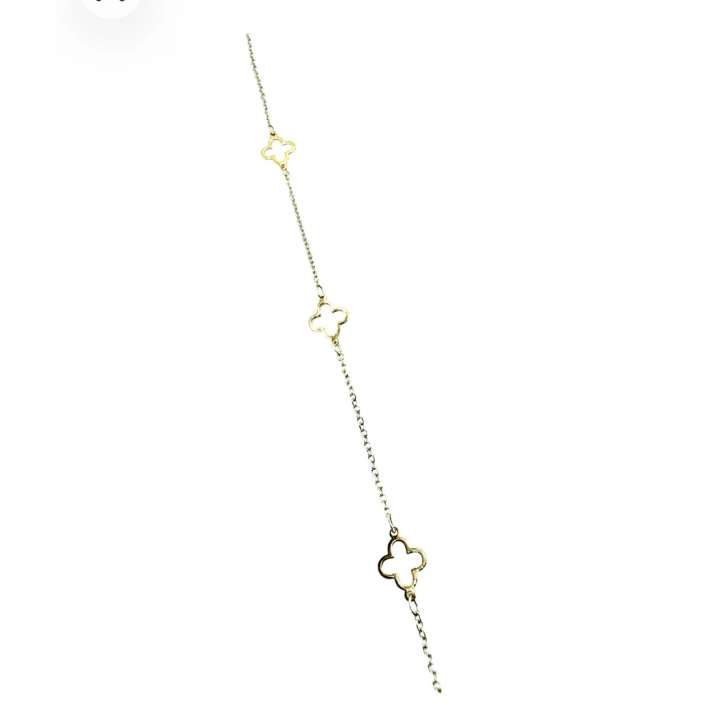 Βραχιόλι από Ασήμι 925 και 3 χρυσούς σταυρούς 9 καρατίων ABR103