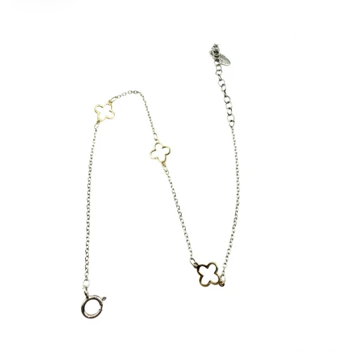 Βραχιόλι από Ασήμι 925 και 3 χρυσούς σταυρούς 9 καρατίων ABR103