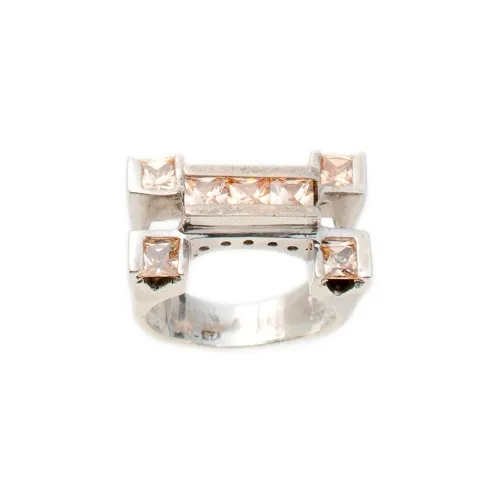 925 Ασήμι Δαχτυλίδι με Σιτρίν Ζιργκόν AD925002