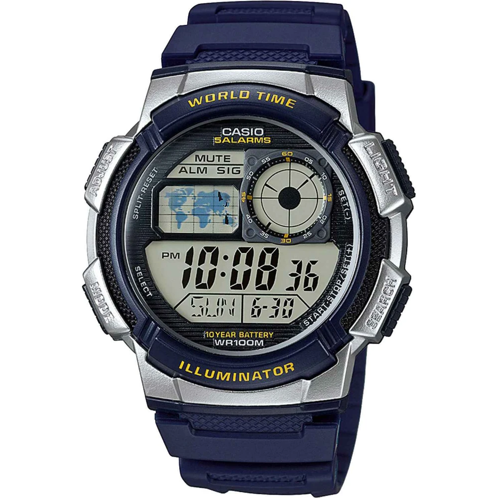CASIO Collection Ψηφιακό με Λουράκι από Μπλε Καουτσούκ AE-1000W-2AVEF