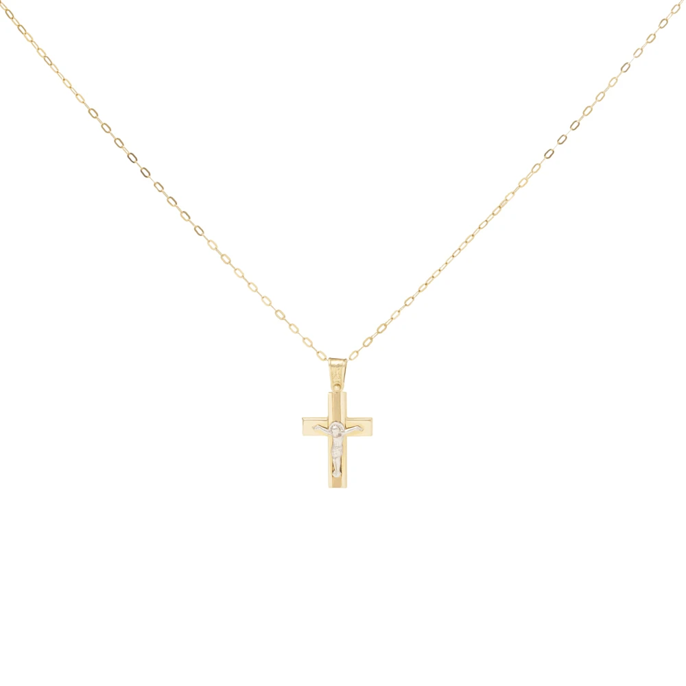 14Κ Χρυσός Δίχρωμος Σταυρός AH233