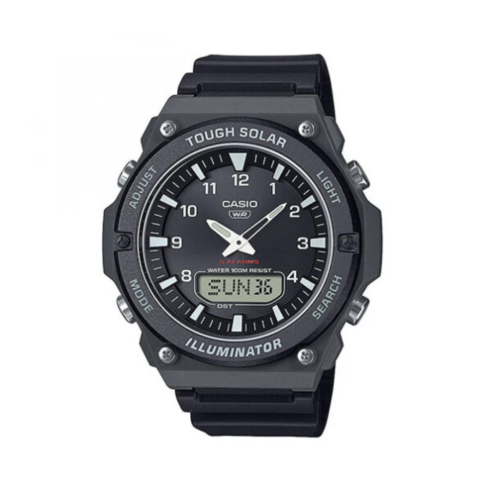 CASIO Standart "Ηλιακό" με Μαύρο Λουράκι από Καουτσούκ AQ-S820W-1AVEF