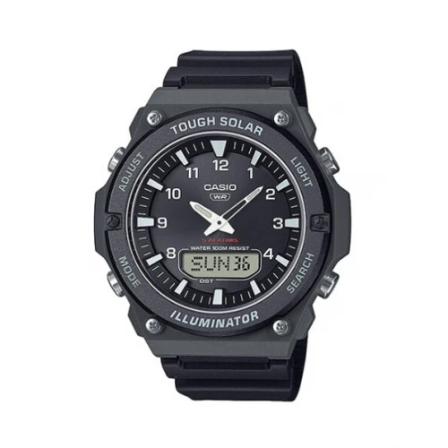CASIO Standart "Ηλιακό" με Μαύρο Λουράκι από Καουτσούκ AQ-S820W-1AVEF