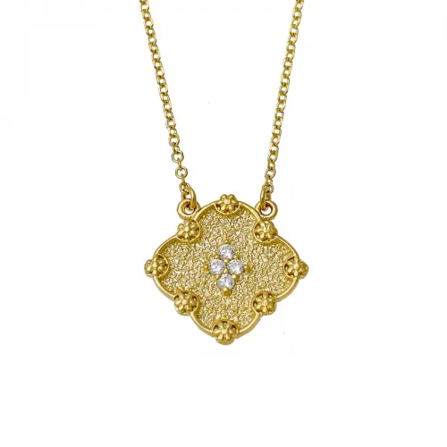 14Κ Χρυσό Κολιέ με Σταυρό & Διαμάντι AX2374