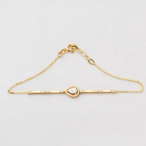 14K Χρυσό Βραχιόλι με Ζιργκόν B2233L