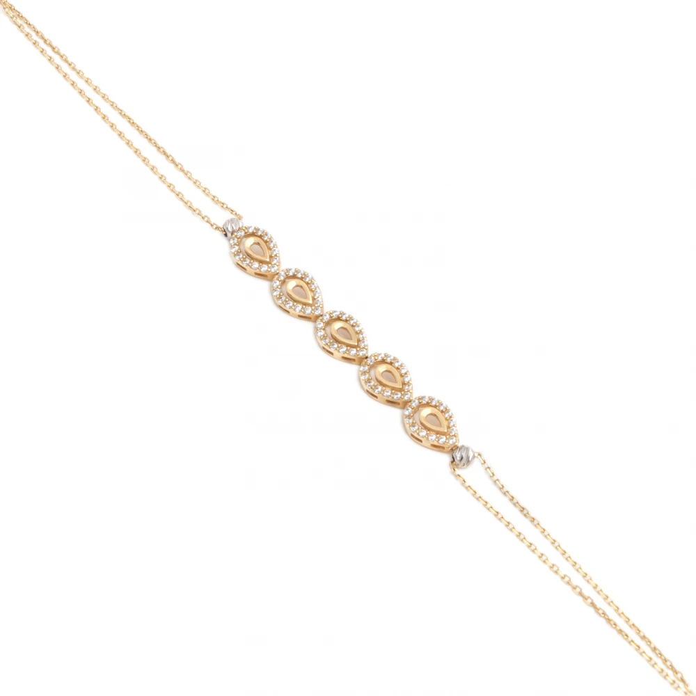 14K Χρυσό Βραχιόλι με Ζιργκόν B321F40