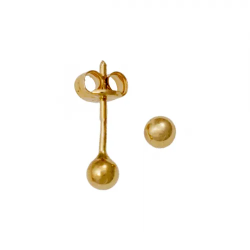 9K Χρυσά Καρφωτά Σκουλαρίκια "Σφαίρα" B3313AG