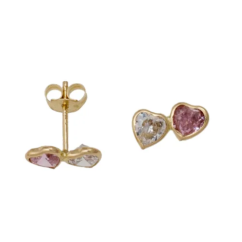 9K Χρυσά Σκουλαρίκια Παιδικά "Καρδιές" E3366AG