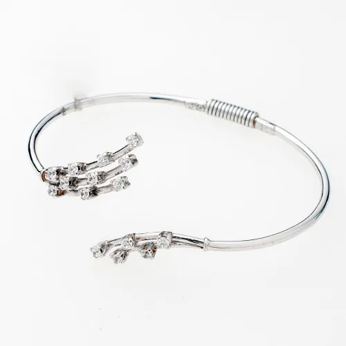 14Κ Λευκόχρυσο Βραχιόλι με Ζιργκόν B828LZ