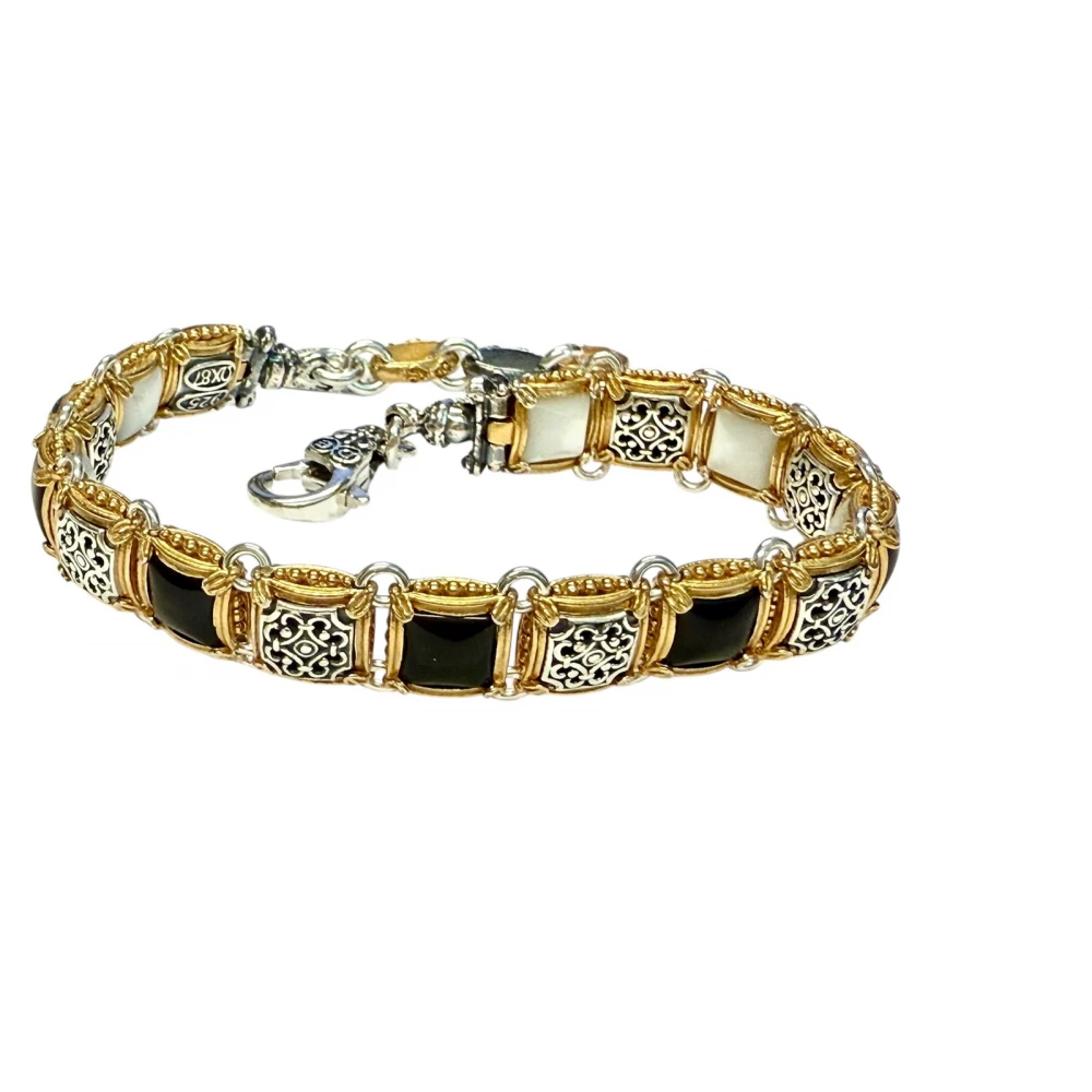 DIMITRIOS EXCLUSIVE Βραχιόλι διπλής όψης με Swarovski πέτρες B89