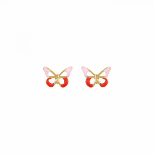 14K Χρυσά Σκουλαρίκια Παιδικά "Πεταλούδα" BJB1460