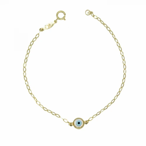 9K Χρυσό Bραχιόλι με Ματάκι BP185BJ