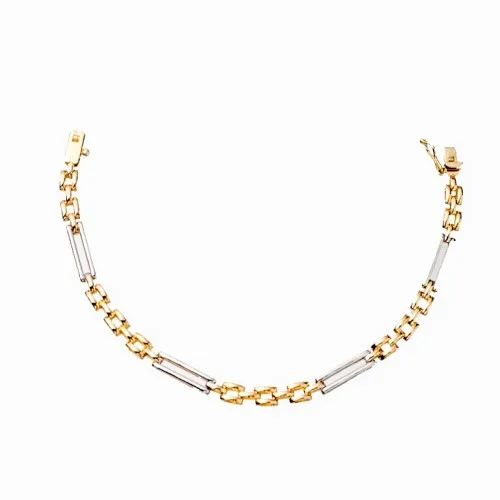 14Κ Χρυσό Δίχρωμο Βραχιόλι BR125K1