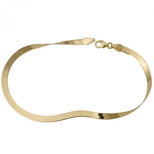 14K Χρυσό Bραχιόλι Φίδι Πλακέ BP3119-O