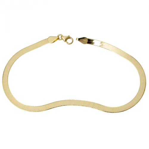 14K Χρυσό Bραχιόλι Φίδι Πλακέ BP3119-O