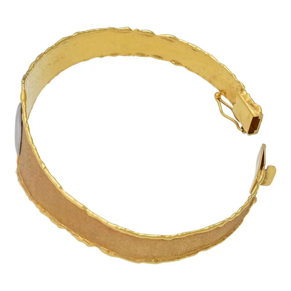 14K Χρυσό Χειροποίητο Δίχρωμο Βραχιόλι BR1866
