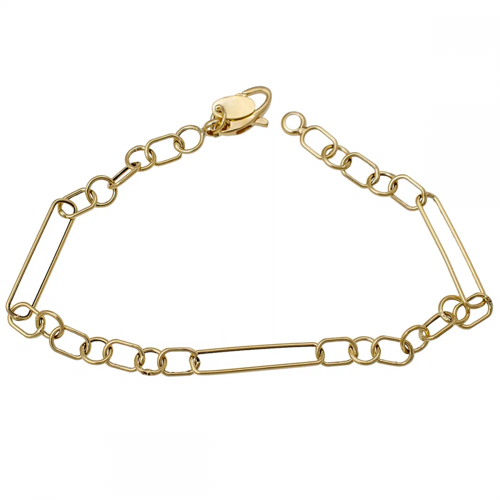 14K Χρυσό Bραχιόλι με Κρίκους BR207-0