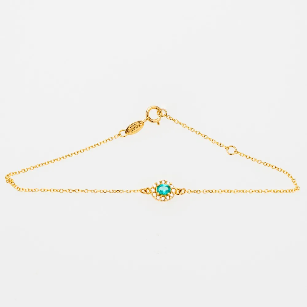14K Χρυσό Βραχιόλι με Ζιργκόν BR360AL1