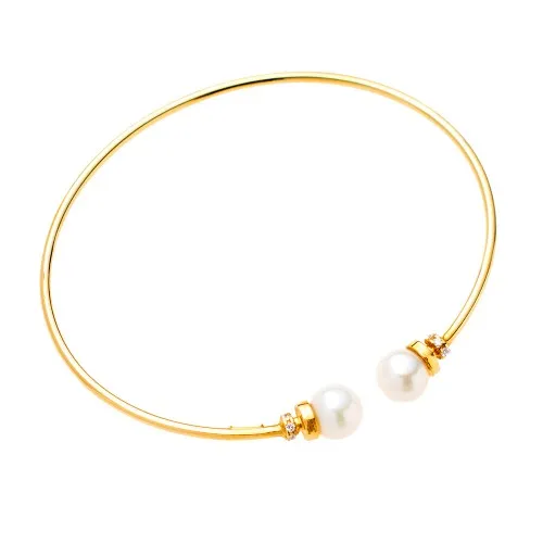 14K Χρυσό βραχιόλι Χειροπέδα με Μαργαριτάρι BR380O1